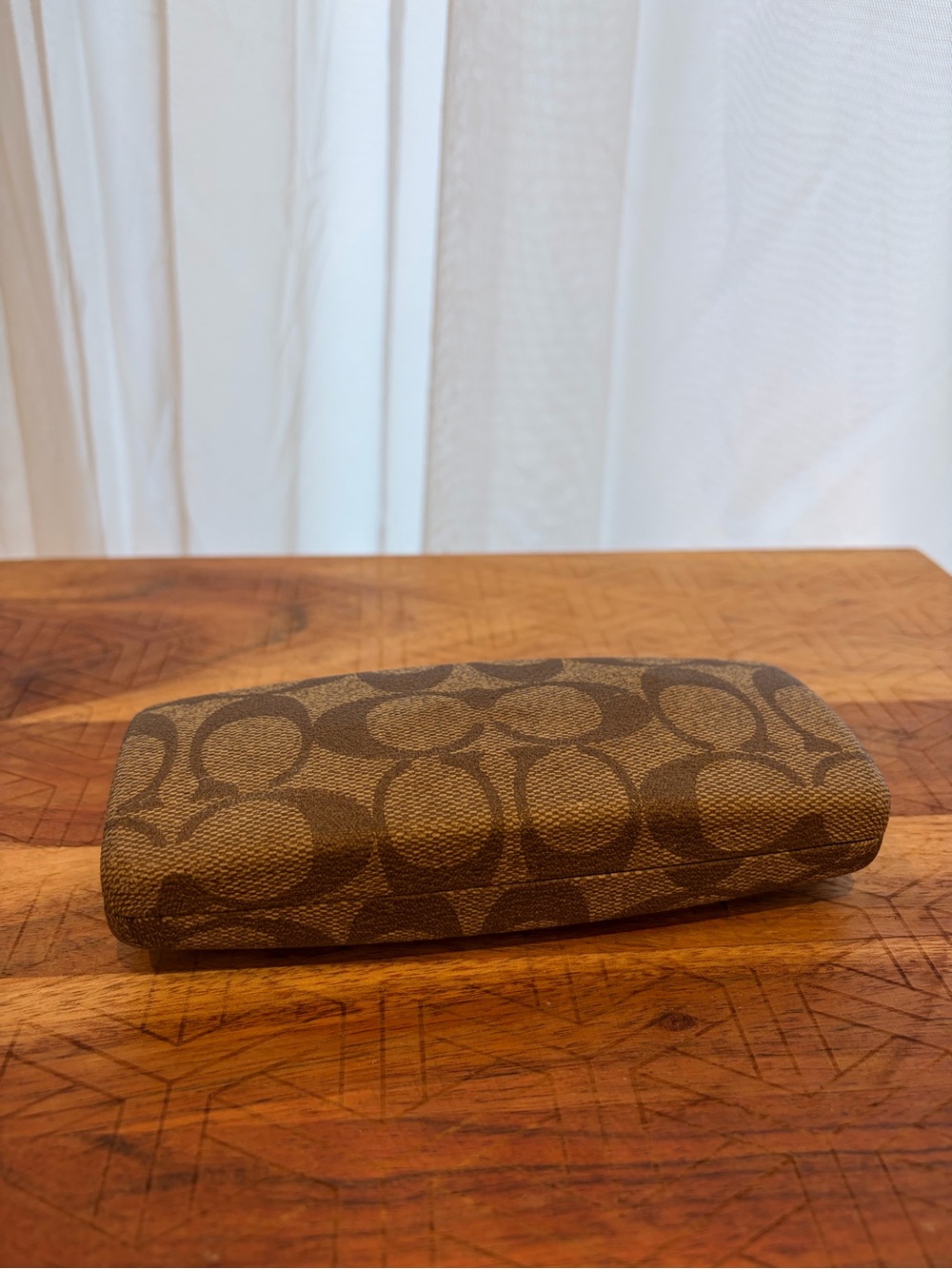 Coach Brown Signature Pattern Sunglasses Case